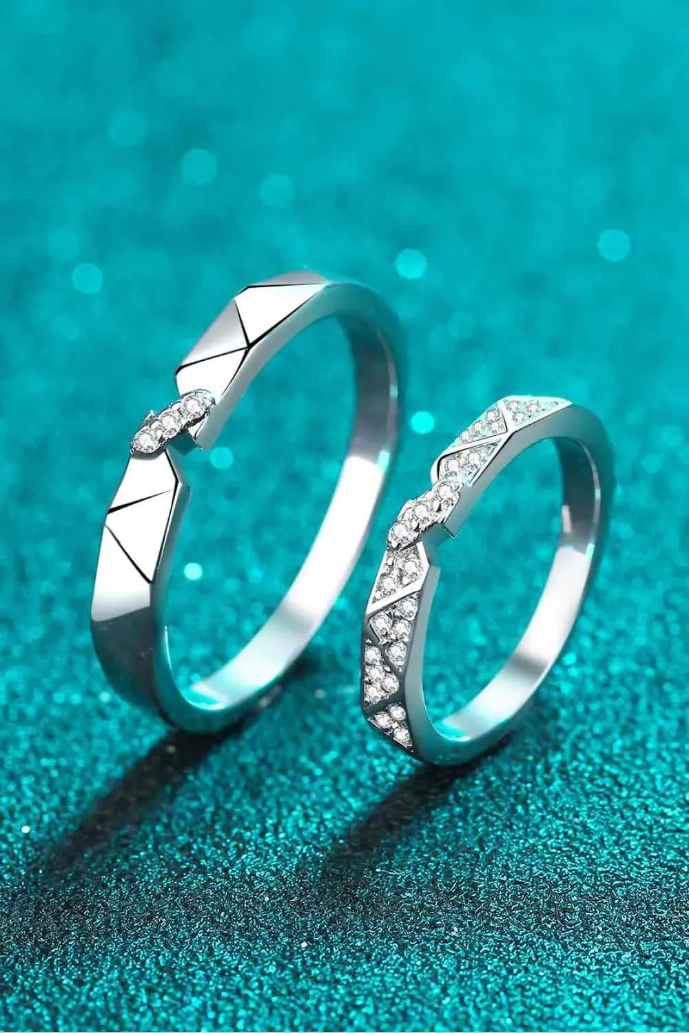 Moissanite Minimalist Rhodium-Plated Ring Moissanite - Tophatter Daily Deals